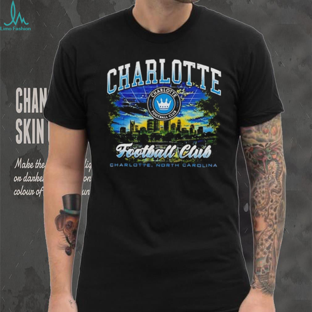 Charlotte Football Club Skyline Charlotte North Carolina T Shirt