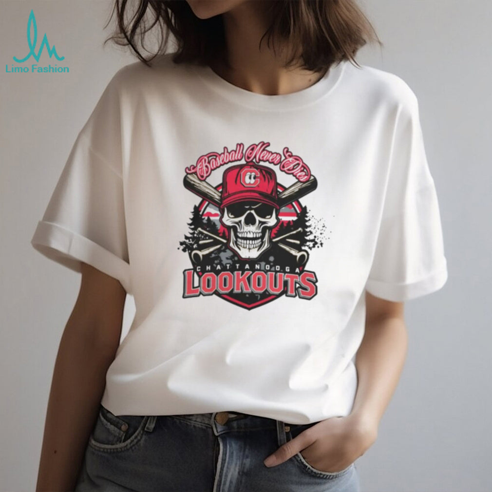 Chattanooga Lookouts Skull Bats T Shirt