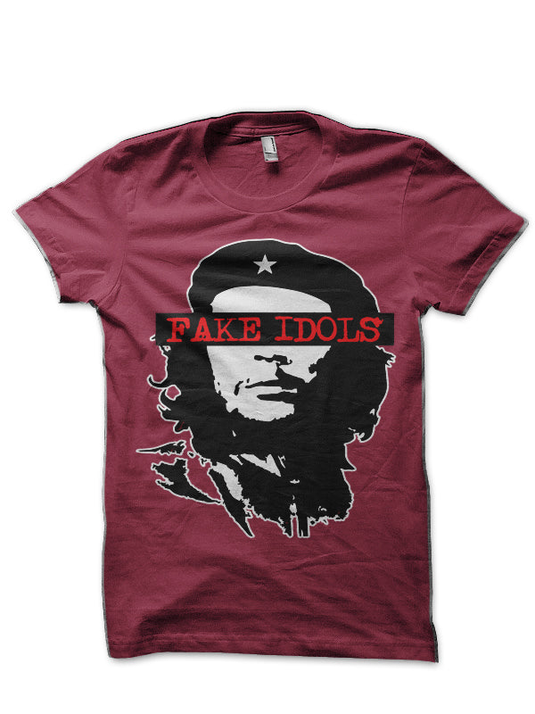 Fake Idols â€“ Che Guevara Maroon T-Shirt Hoodie, Sweatshirt | PureTeeCo.com
