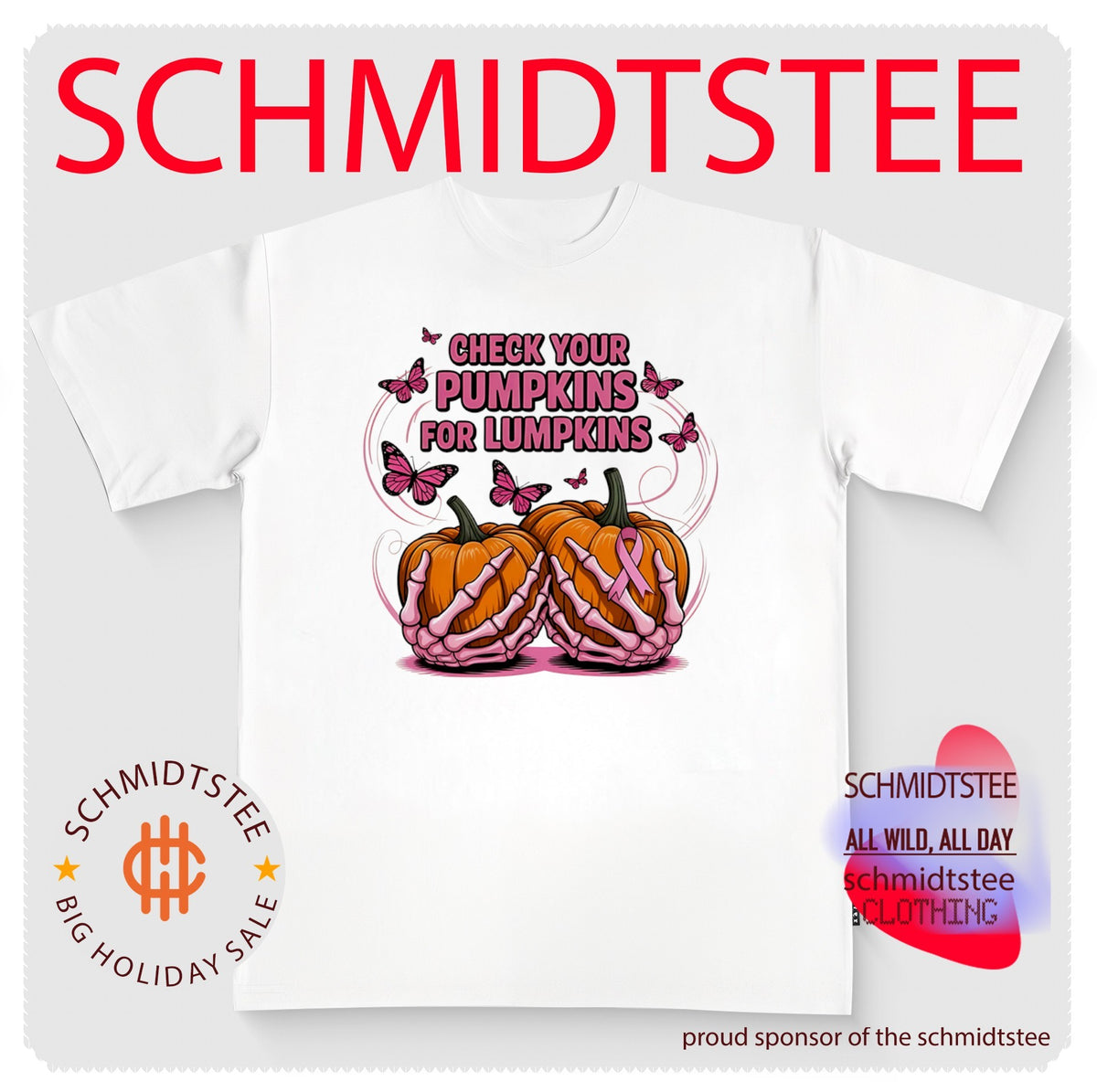 Check Your Pumpkins for Lumpkins Breast Cancer Awareness shirt