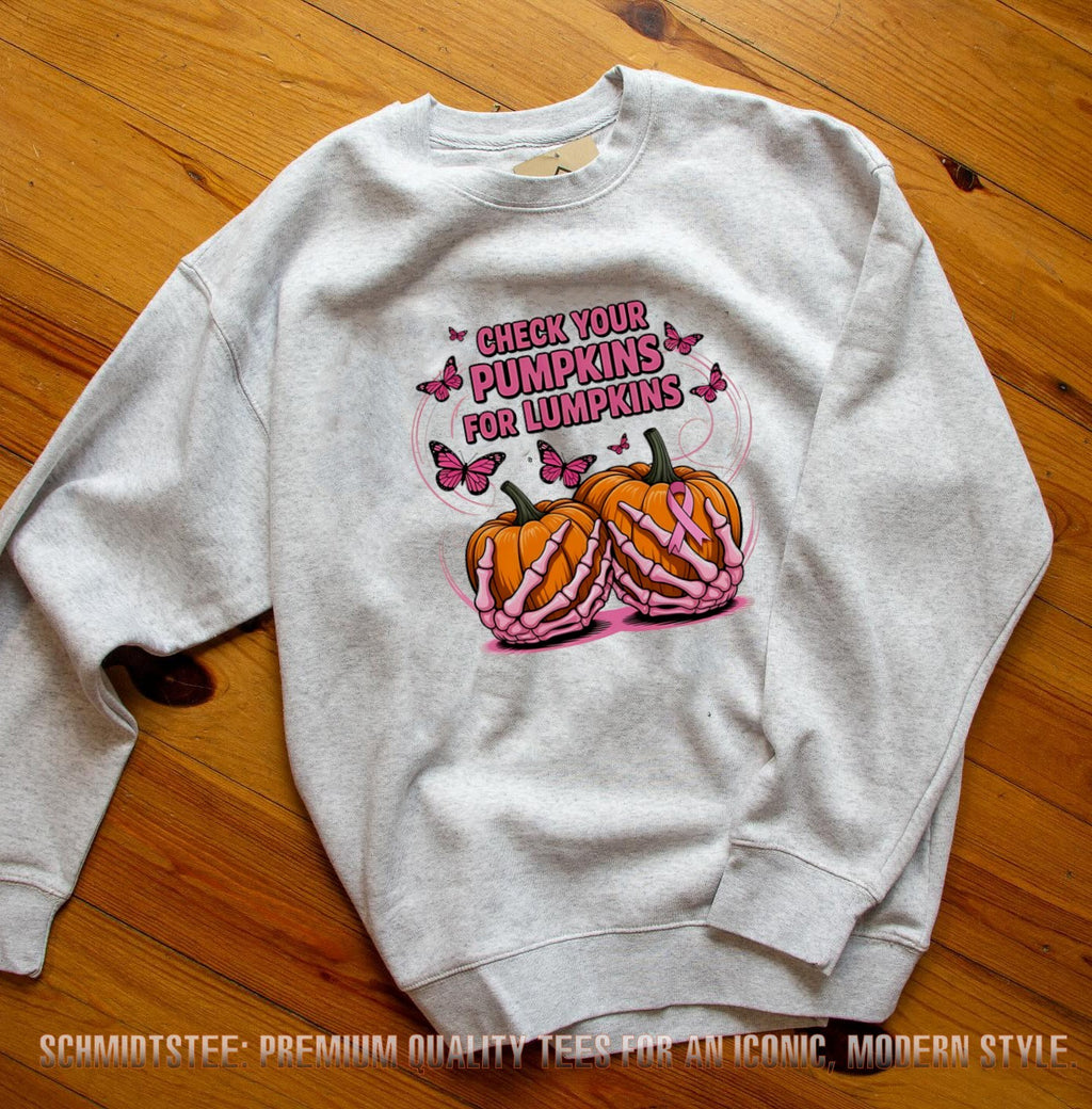 Check Your Pumpkins for Lumpkins Breast Cancer Awareness shirt