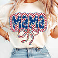Checkered American Mama T-Shirt, 4th of July Mama Shirt, Fourth of July T-Shirt, Retro American Mama Shirt Hoodie, Sweatshirt