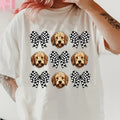 Checkered Bows & Goldendoodle Shirt ~ Unisex Apparel Relaxed Fit Printed In The USA Clothing Womenswear Casual Comfort...