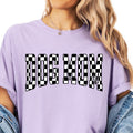 Checkered Dog Mom Shirt ~ Unisex Apparel Relaxed Fit Printed In The USA Clothing Womenswear Casual Comfort Cotton Top...