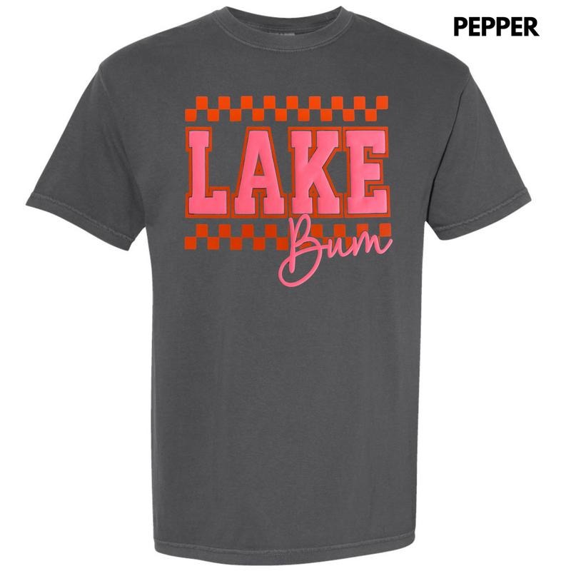 Checkered Lake Bum Puff Comfort Colors T-Shirt Hoodie, Sweatshirt | PureTeeCo.com