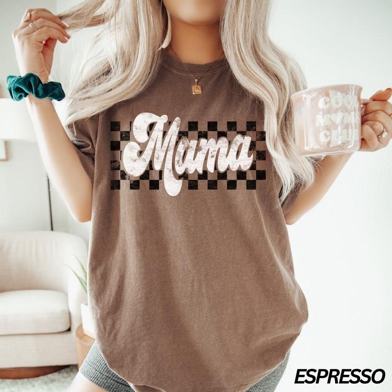 Checkered Mama Shirt Retro Mama Shirt Mothers Day Gift Mom Life Shirt Motherhood Shirt Mom Sweatshirt Mom Gift Tee ...