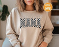 Checkered Mama Sweatshirt Gift for Mom, Retro Mom Hoodie, Mother's Day Gift, Vintage Checkered Mama Sweatshirt, Varsity...