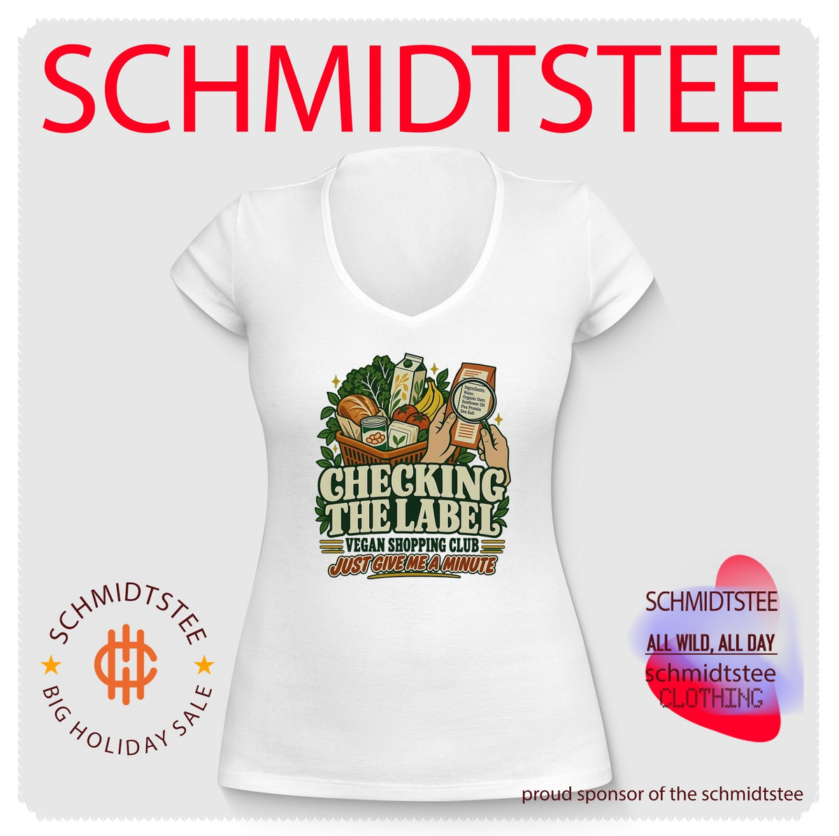Checking The Label Vegan Shopping Club Just Give Me A Minute shirt