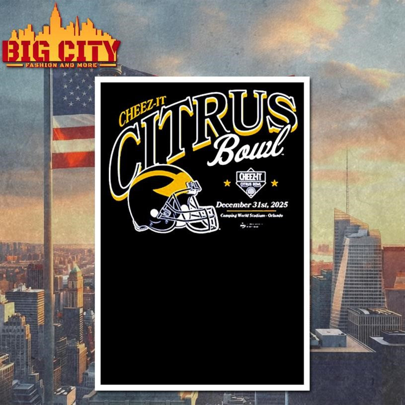 Cheez It Citrus Bowl Helmet Shirt Michigan December 31 2025 Shirt