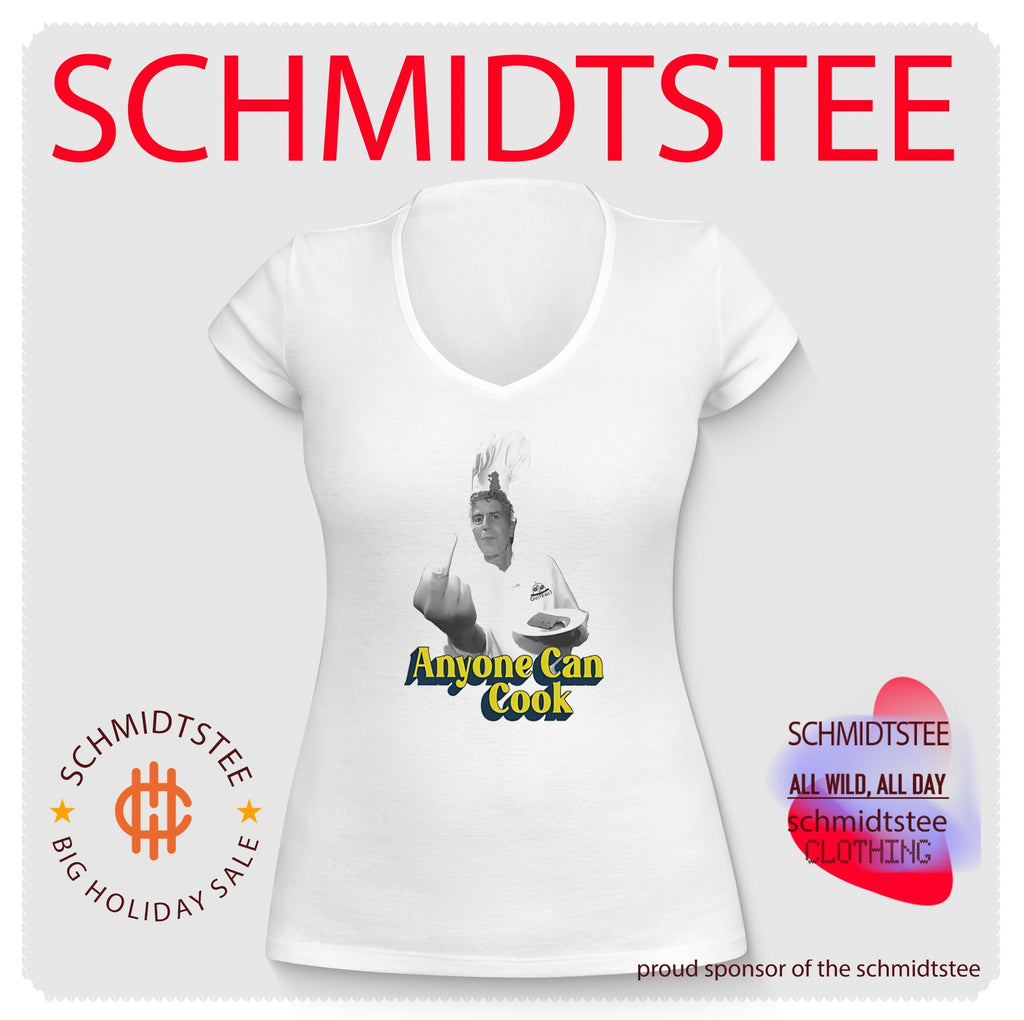 Chef Anothony Bourdain anyone can cook middle finger shirt