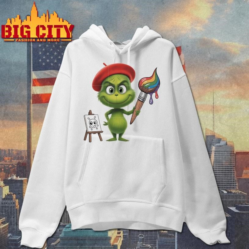 Chibi grinch painting christmas shirt