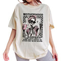 ChicCotton Motherhood Comfort Colors Shirt, Funny Mom Life T-shirt, Funny Leopard Skeleton Mama Graphic Tee, Cool Mom...