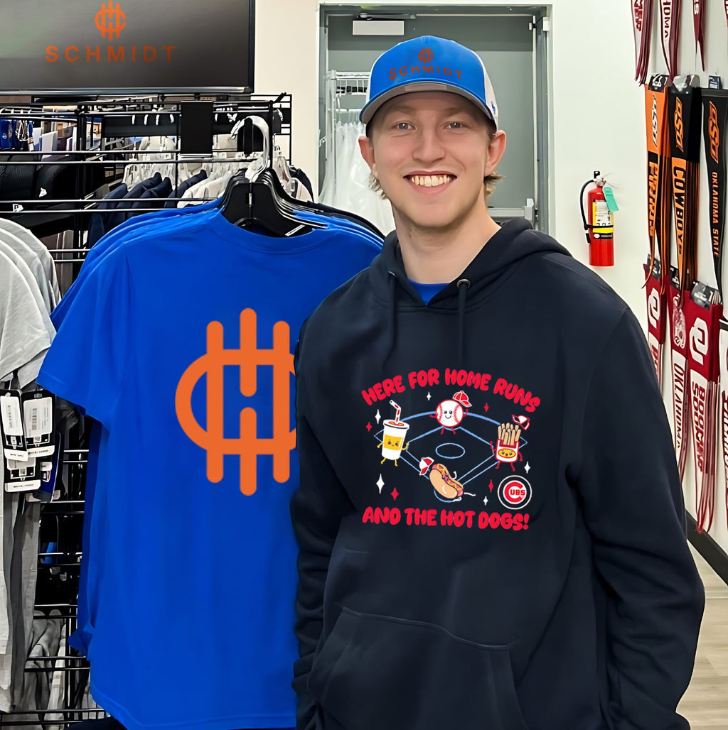 Chicago Cubs Snack here for home runs and the hot dogs shirt