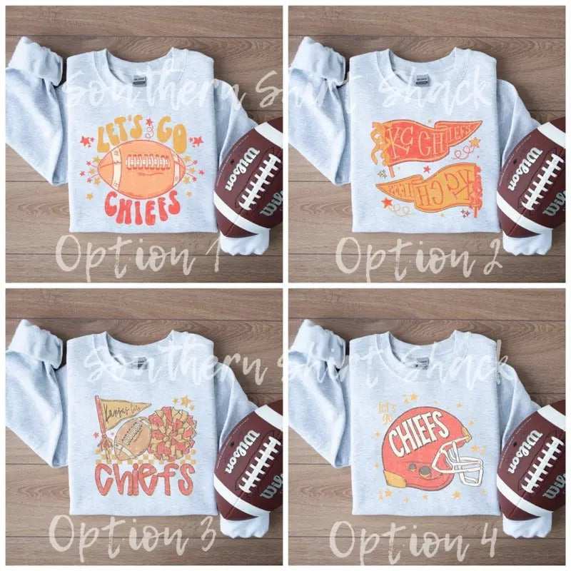 Chiefs Football Sweatshirt | FAST SHIPPING T-Shirts, Hoodie | PureTeeCo.com
