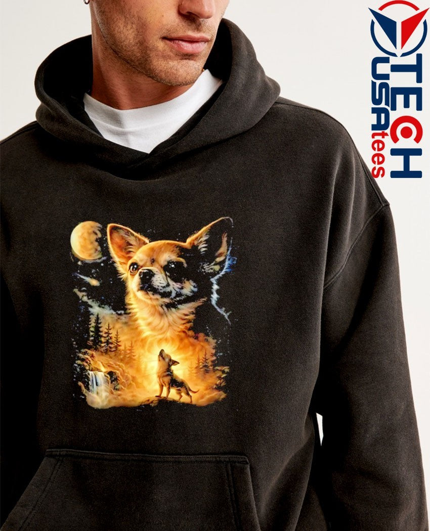 Chihuahua howling to the Moon shirt