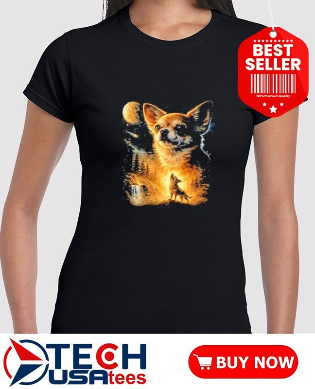 Chihuahua howling to the Moon shirt