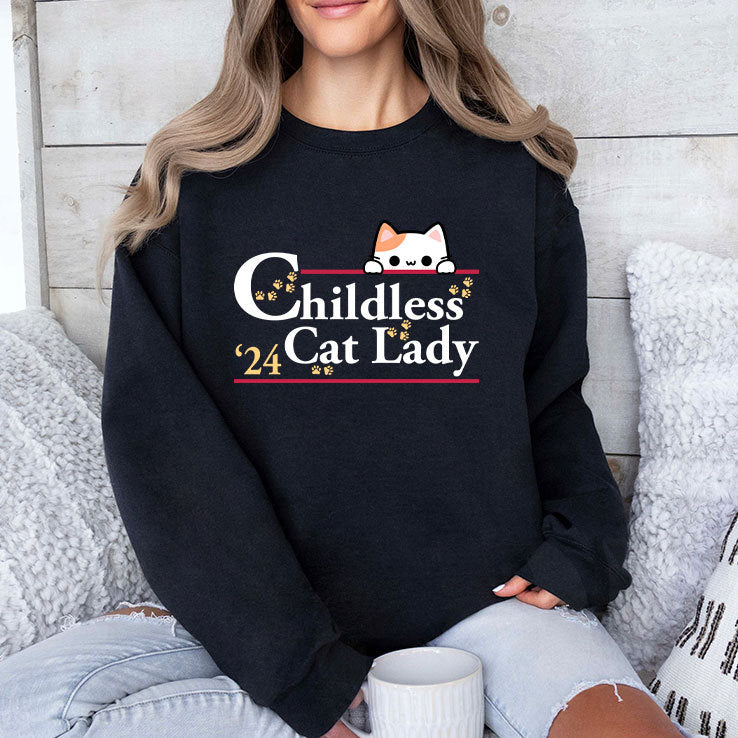 Childless Cat Lady For Kamala Harris 2024 Shirt