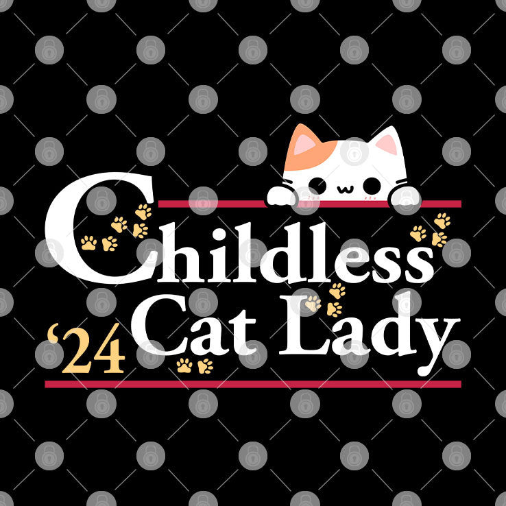 Childless Cat Lady For Kamala Harris 2024 Shirt