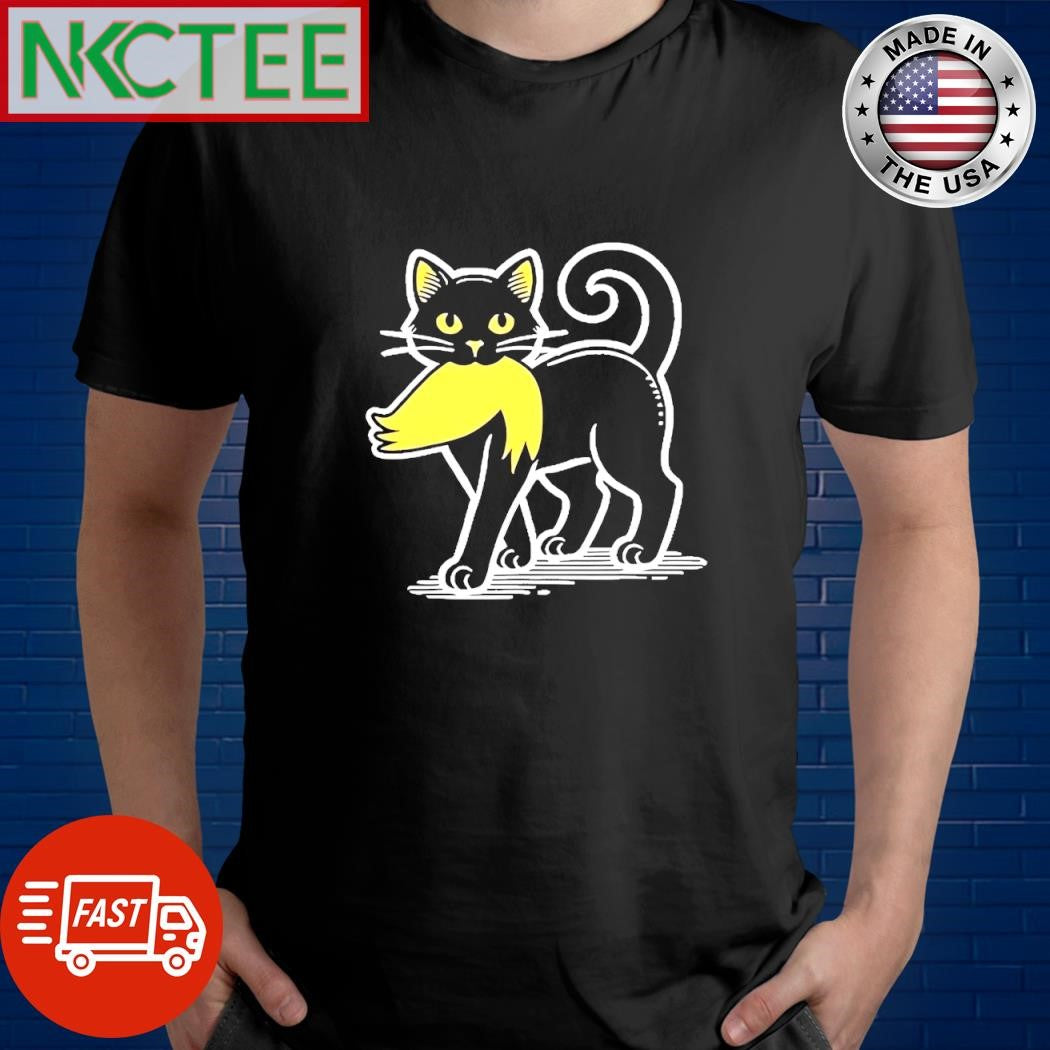 Childless Cat Lady run and gnawing Donald Trump hat shirt