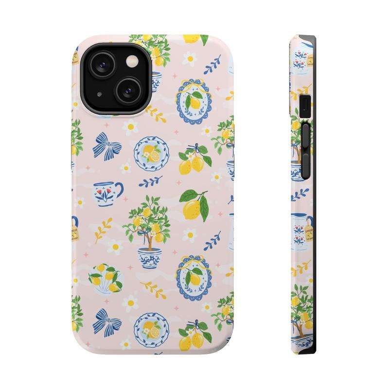 Chinoiserie Lemon Phone Case, Mag Safe Compatible, Magnetic Tough Cases T-Shirts, Hoodie, Sweatshirt | PureTeeCo.com