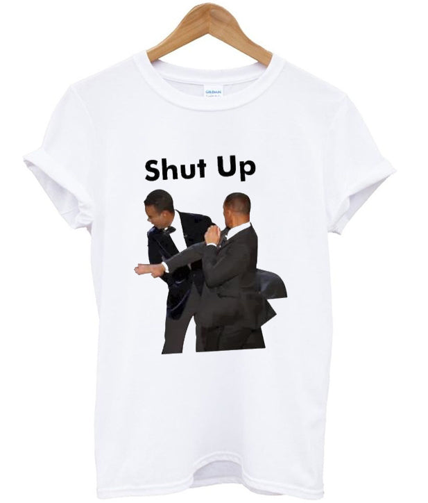 Chris Rock and Will Smith Shut Up T-shirt Hoodie, Sweatshirt | PureTeeCo.com