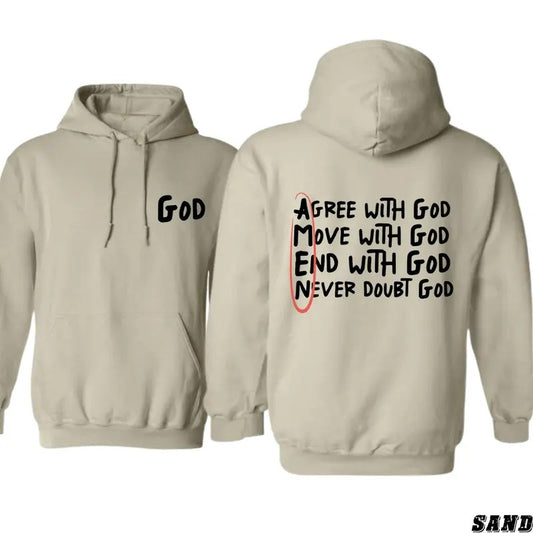 Christian Hoodie - Amen-Inspired Design Featuring Uplifting Faith Message and Minimalistic God Graphic, Perfect for Everyday Wear and Spiritual Comfort, Casual Style - Pullover, Tops