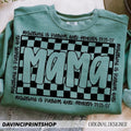 Christian Mom Shirt, Retro Checkered Mama, Motherhood is Kingdom Work Shirt, Christian Mothers Day Shirt,  Mama Shirt...