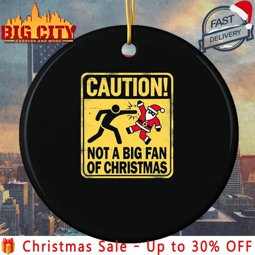 Christmas Caution santa not a big fan of christmas shirt
