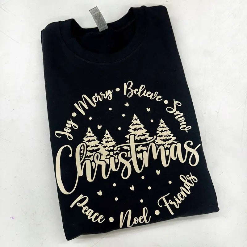 Christmas Circle Sweatshirt T-Shirts, Hoodie | PureTeeCo.com