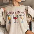 Christmas Cocktails Sweatshirt, Aesthetic Retro Festive Christmas Drinks Sweater, Sand Ash Forest Boozy & Bright Holiday...