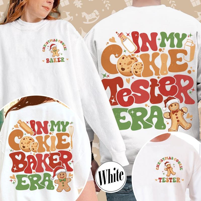 Christmas Cookie Baker and Tester Sweatshirt, Christmas Cookie Shirt, Christmas Couples, Christmas Milk and Cookie,...
