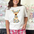 Christmas Deer Shirt, Cute Christmas Shirt, Christmas Lights Shirt, Reindeer Shirt, Christmas Gift, Animal Lover Shirt,...