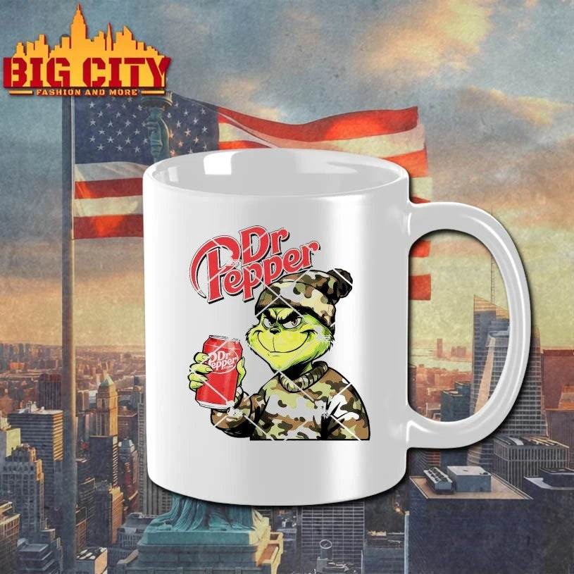 Christmas Grinch Camouflage Dr Pepper shirt