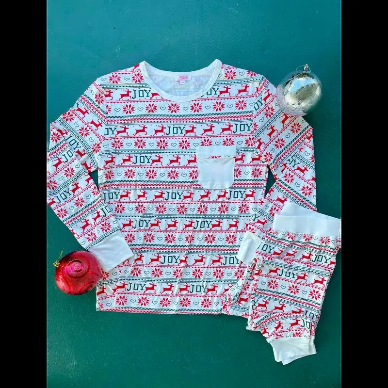 Christmas Joy Pajama Set - Mens T-Shirts, Hoodie, Sweatshirt | PureTeeCo.com