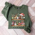 Christmas Library Shirt, Bookworm Xmas Sweater, Book Lovers Christmas Sweatshirt, Christmas Book Shirt, Reading Xmas...