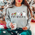 Christmas Movie Friends Sweatshirt, Christmas Movies Characters Sweatshirt, Christmas Cartoon Crewneck, Funny Christmas...
