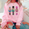 Christmas Nutcracker Sweatshirt for Women, Pink Christmas Sweater, Cute Holiday Shirt Fabric Womenswear Hoodie
