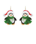 Christmas Penguin Earrings T-Shirts, Hoodie, Sweatshirt | PureTeeCo.com