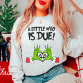 Christmas Pregnancy Reveal Sweatshirt, A Little Who Is Due Shirt, Christmas Holiday Maternity Sweatshirt, Christmas...