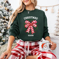 Christmas Season Sweatshirt Christmas Bow Sweater Colorful Holiday Sweater Christmas Pajama Shirt Gift Comfortable Xmas...