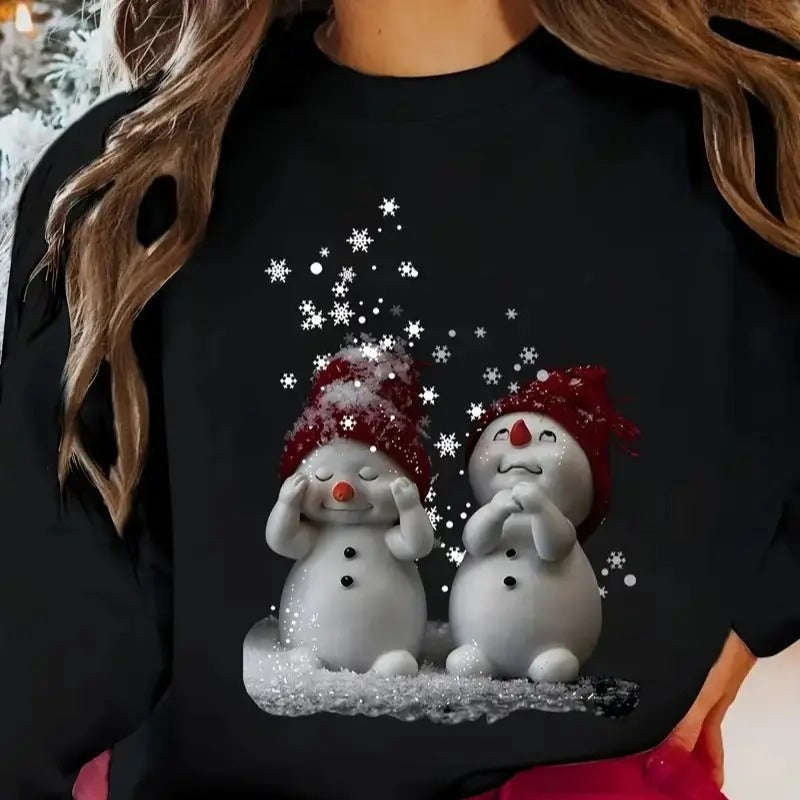 Christmas Snowman Print Sweatshirt, Snowman Sweatshirt, Christmas Sweatshirt, Snowman Shirt, Snowman T-Shirt, Christmas...