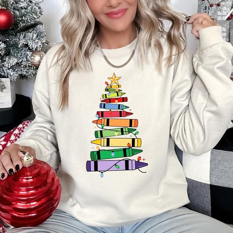 Christmas Teacher Sweatshirt, Christmas Gift For Teacher,  Teacher Life, Christmas Sweatshirt Unisex Cotton Crewneck