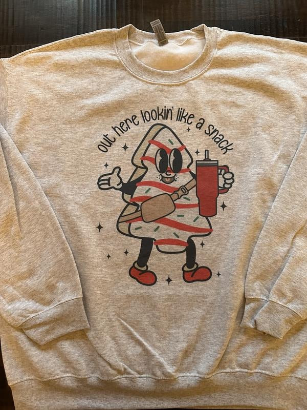 Christmas Tree Cake Sweatshirt Lookin Like A Snack T-Shirts, Hoodie | PureTeeCo.com