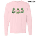 Christmas Trio Trees Long Sleeve Comfort Colors T-Shirt 'NLB' Hoodie, Sweatshirt | PureTeeCo.com