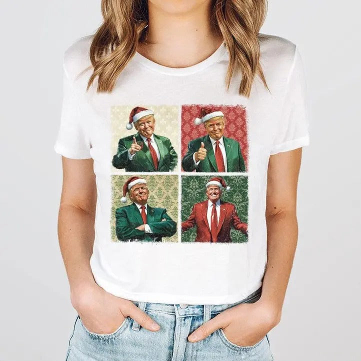 Christmas Trump TShirt, Funny Trump 2024 Christmas TShirt, 100% Cotton, Crew Neck, Slight Stretch, Breathable &...