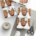 Christmas Wrapping Papers, Holiday Gift Wrap, Trump 2024 Republican Gag Gift, Funny Paper, White Elephant Gifts, Men...