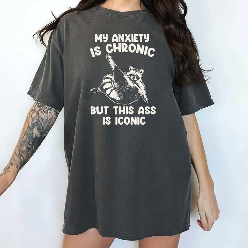 Chronic Shirt, Funny Raccoon Tee, Weird T-shirt, Meme Tees, Raccoon Joke Graphic Tee, Funny Silly Shirt, Trash Panda Tee,...