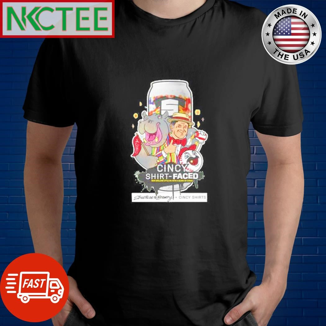Cincy Shirt-Faced baseball ball hippopotamus shirt