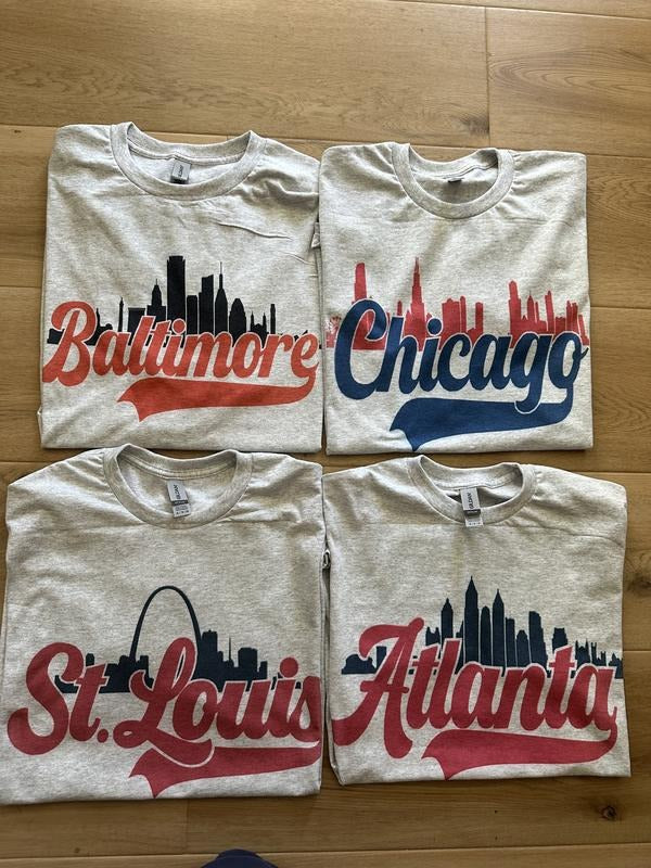 City Skyline Baseball T Shirt Hoodie, Sweatshirt | PureTeeCo.com