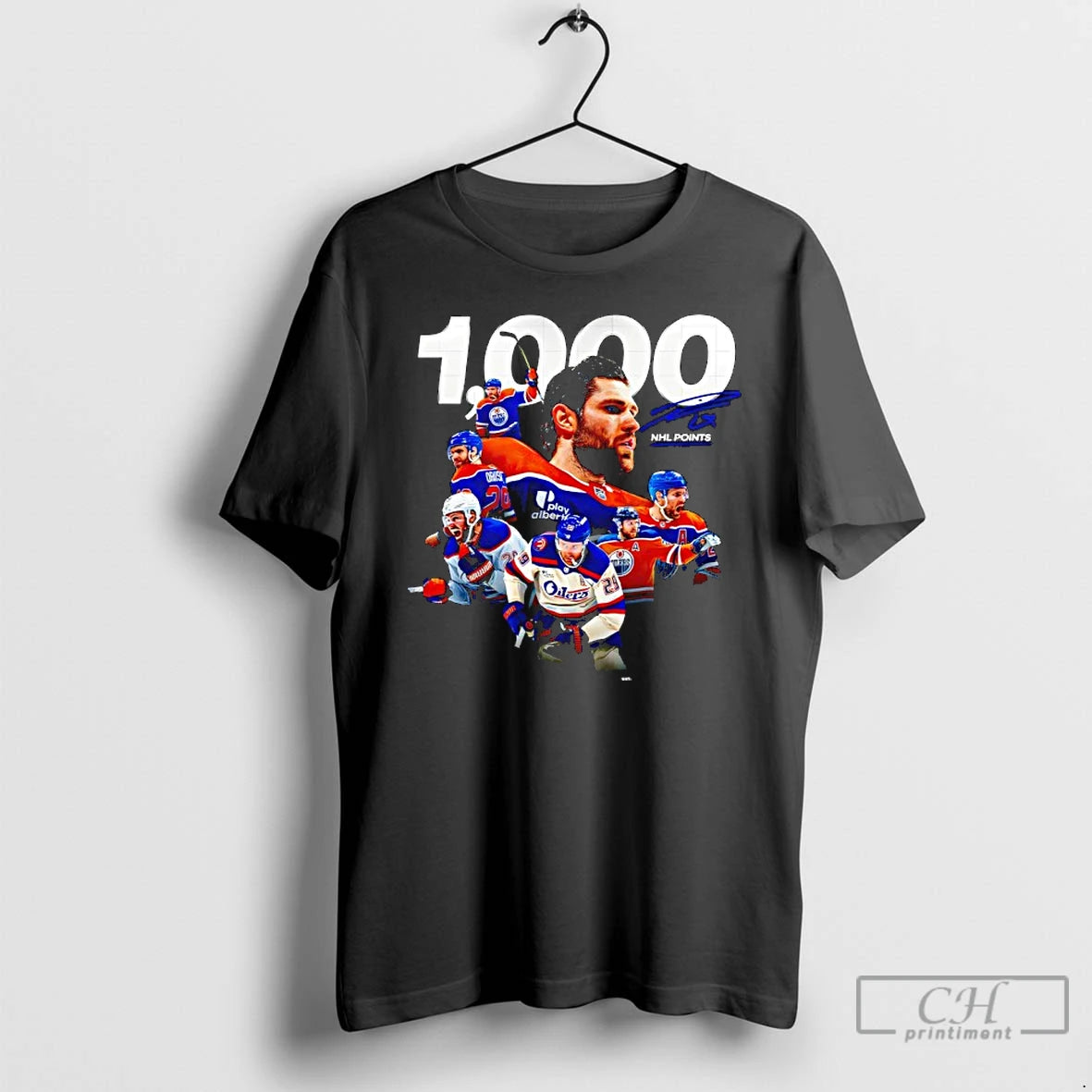 Classic 1 000 Nhl Leon Draisaitl Edmonton Oilers Signature T-Shirts, Hoodie, Sweatshirt | PureTeeCo.com
